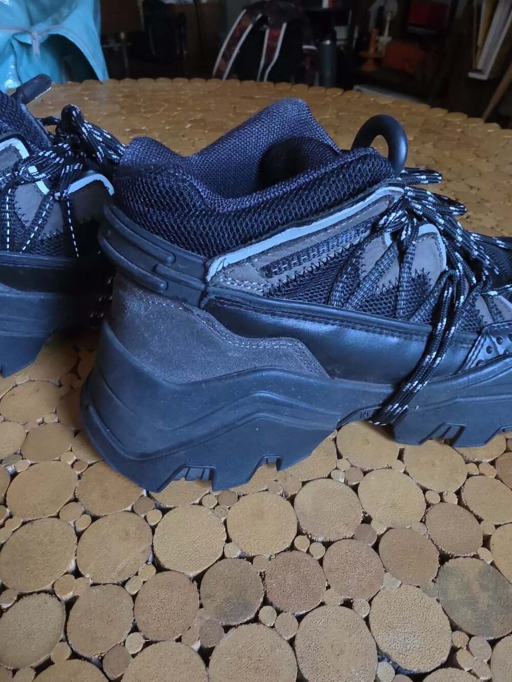 Kenzo Inka High Top Sneakers in Black Leather